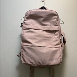Taygeer Travel Backpack Carry On USB Charging Port Shoe Pouch Pink
